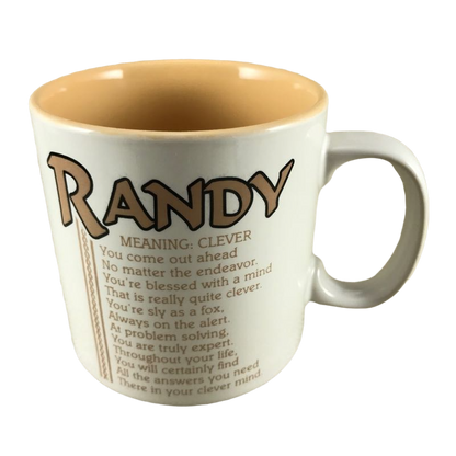 RANDY Poetry Name Peach Interior Mug Papel