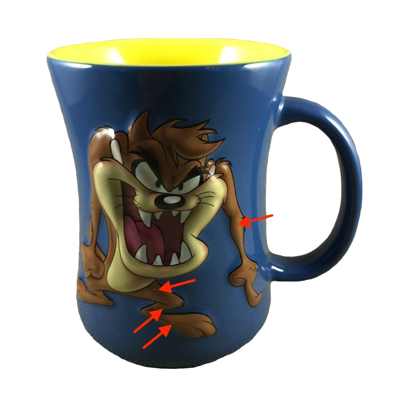 Taz Looney Tunes Embossed Mug Xpres