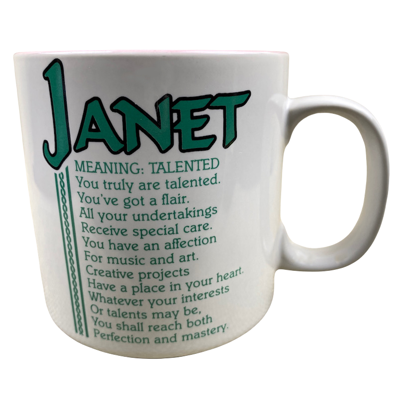 JANET Poetry Name Pink Interior Mug Papel