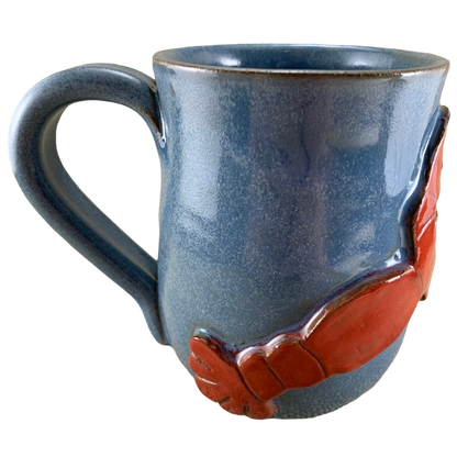 Lobster Embossed Hand Thrown Mug Mudworks Pottery