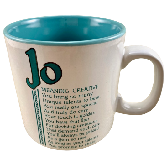 JO Poetry Name Blue Interior Mug Papel