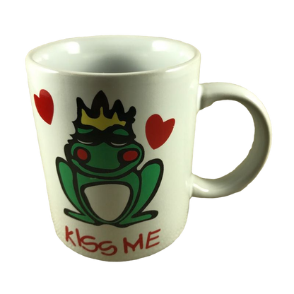 Kiss Me Frog Wearing Crown Mug Atico International
