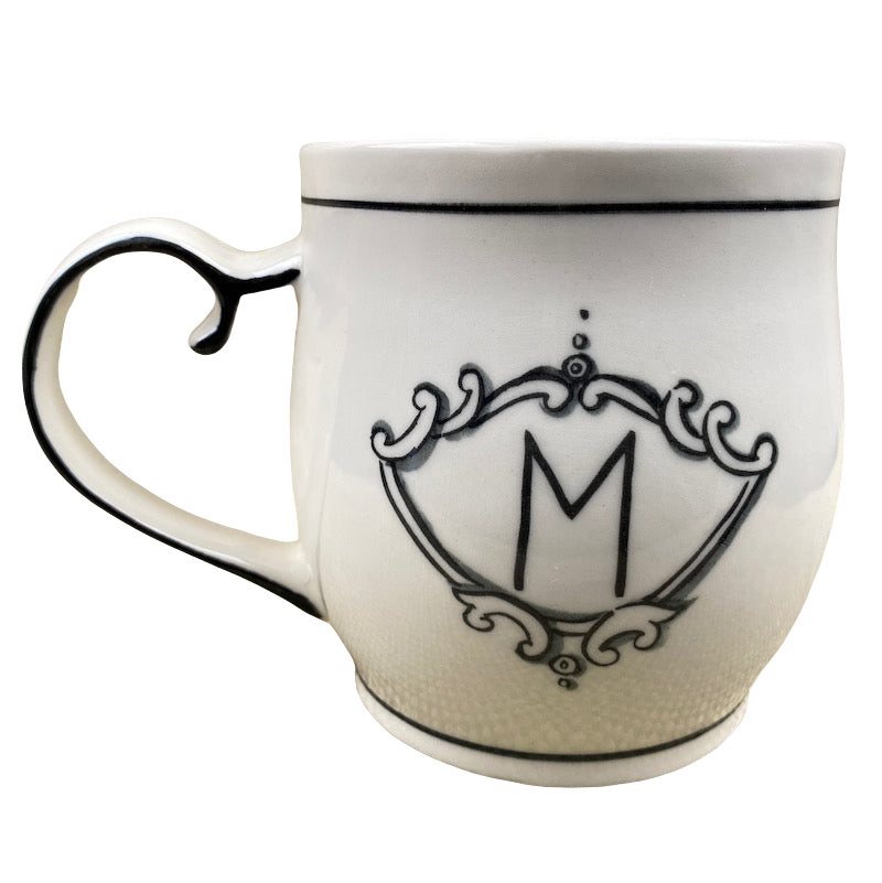 "M" Monogram Initial Molly Hatch Mug Anthropologie
