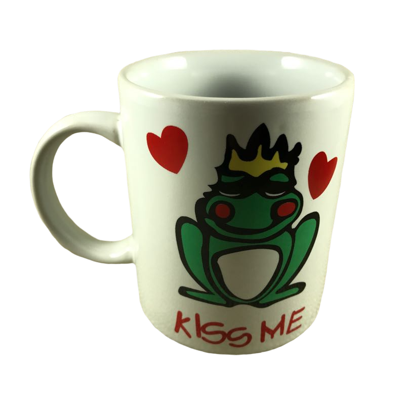 Kiss Me Frog Wearing Crown Mug Atico International