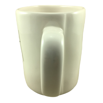 Rae Dunn Artisan Collection UGH Mug White Inside Magenta