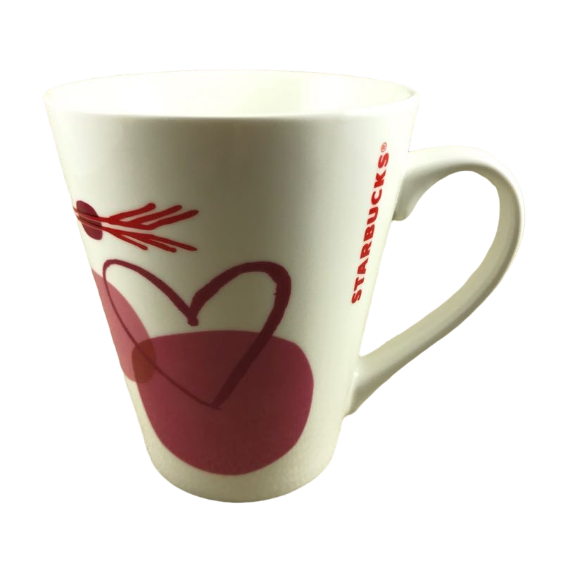 Pink Arrow and Red Heart Mug Starbucks