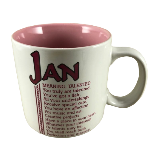 JAN Poetry Name Pink Interior Mug Papel