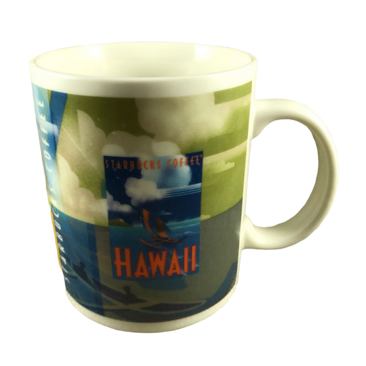Hawaii Outrigger And Rainbow Mug Starbucks