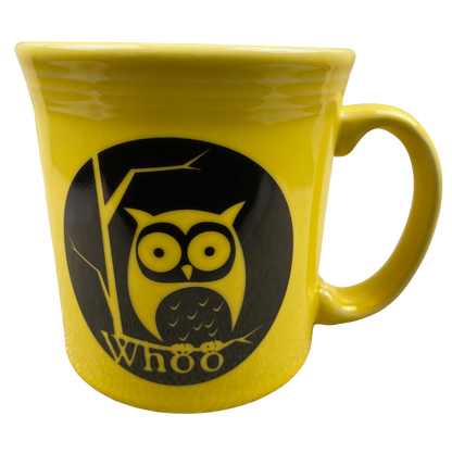 Fiesta Whoo Owl Yellow Mug Homer Laughlin China