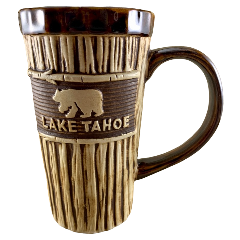 Lake Tahoe Tree Bear Embossed Mug