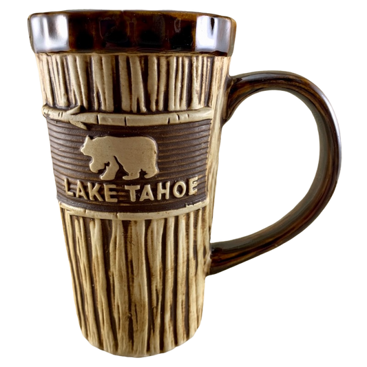 Lake Tahoe Tree Bear Embossed Mug