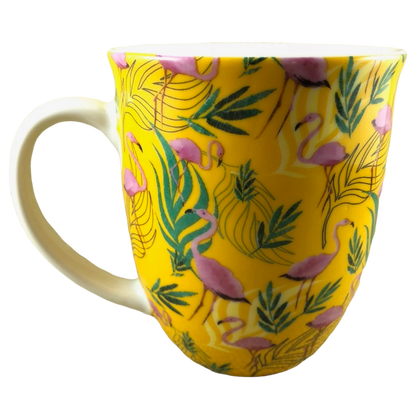 Pink Flamingos & Leaves Mug Creative Tops LTD