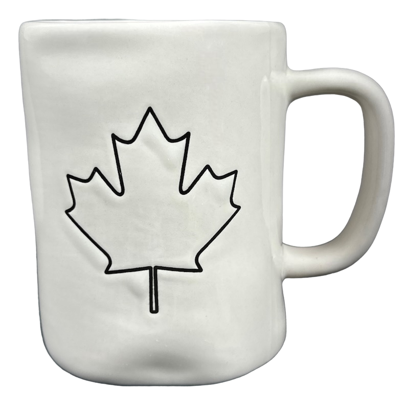 Rae Dunn 1st Edition Canadian Maple Leaf Mug No Printing Inside Magenta