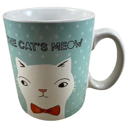 The Cat's Meow Cat Wearing A Red Bow Tie Mug JC Penney