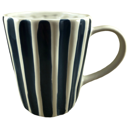 Blue And White Vertically Striped 12oz Mug Starbucks