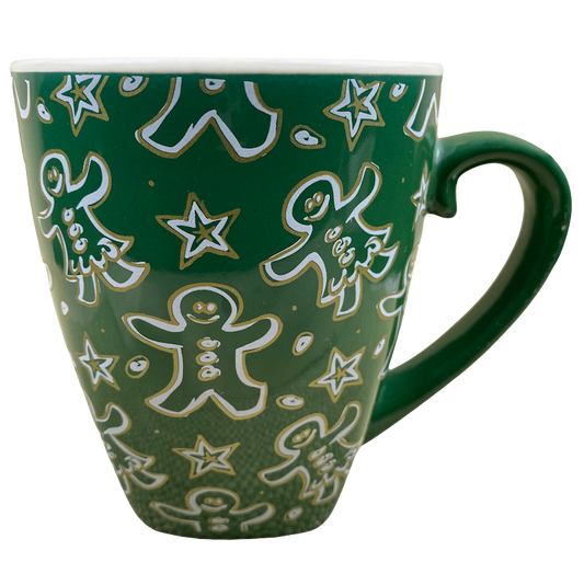 Gingerbread Men & Stars Barista Mug 2001 Starbucks
