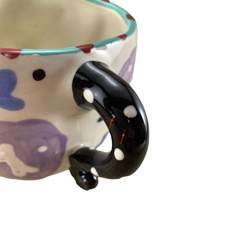 Whimsical 3D Figural Dog Head Mug