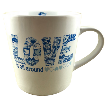 Love Is All Around Me + You White Oversized Mug THL