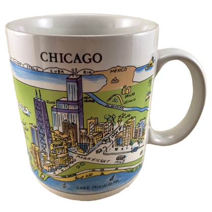 A View Of The World Chicago Mug City Mugs