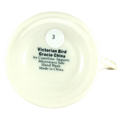 Victorian Bird Embossed Lattice Gracie China Mug Coastline Imports