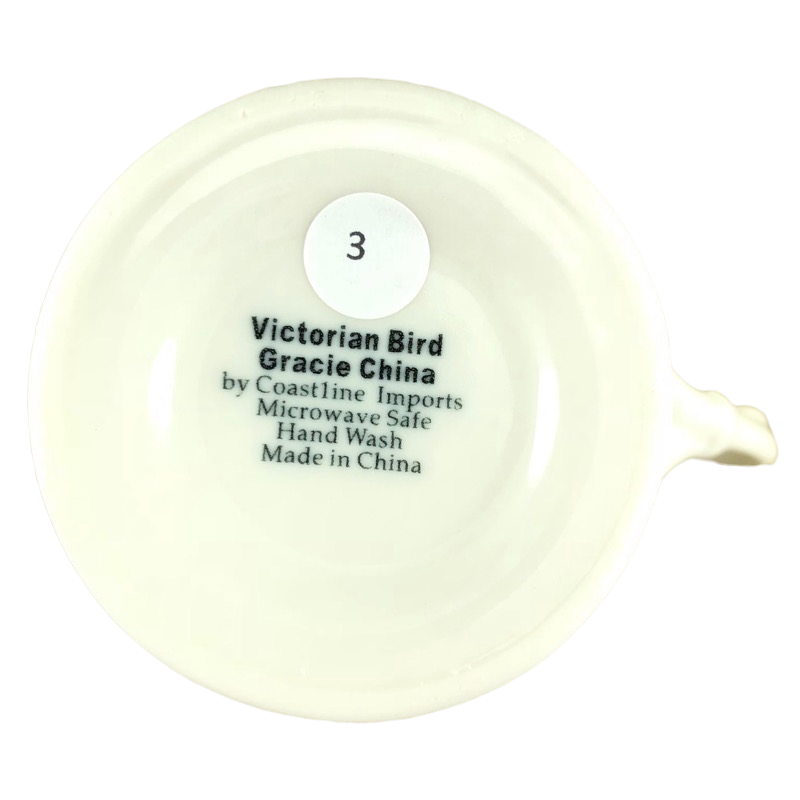 Victorian Bird Embossed Lattice Gracie China Mug Coastline Imports