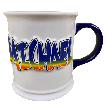 MICHAEL 3D Embossed Rainbow Name Mug Xpres