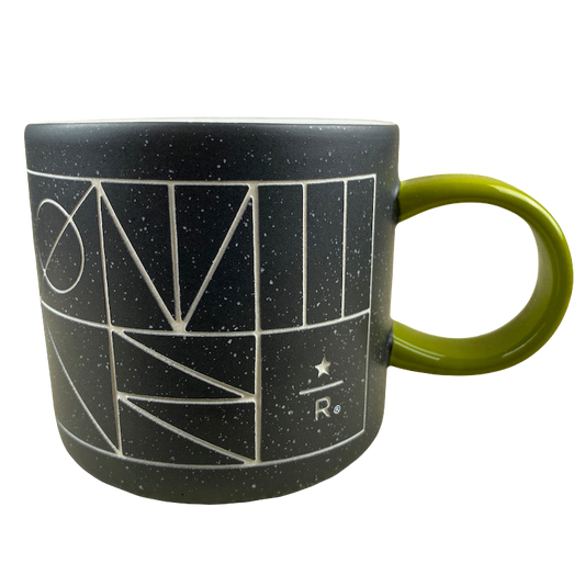 Reserve Art Deco 12oz Speckled Matte Black Finish Mug 2015 Starbucks