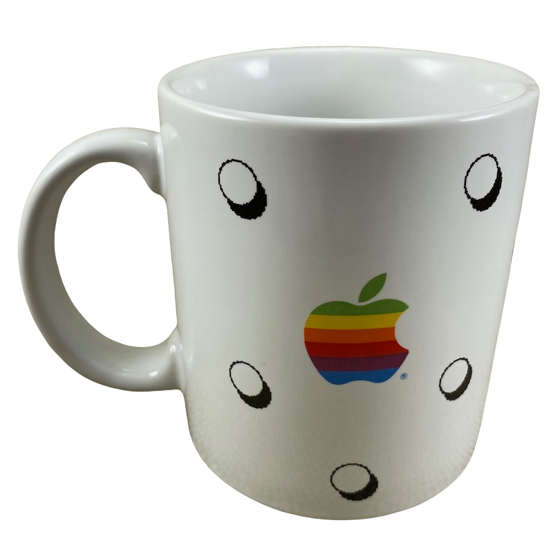 Apple Computers Vintage Rainbow Logo Dots Mug Papel