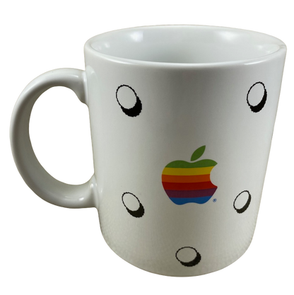 Apple Computers Vintage Rainbow Logo Dots Mug Papel