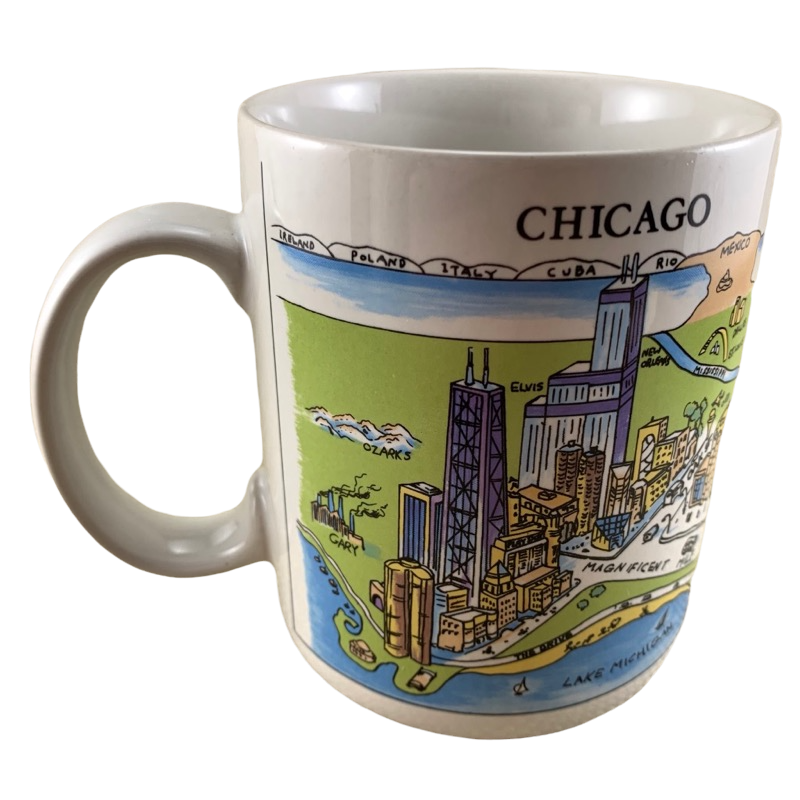 A View Of The World Chicago Mug City Mugs
