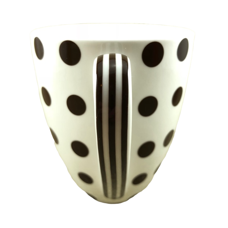 Brown Dots With Brown Striped Handle Signature Mug Henri Bendel