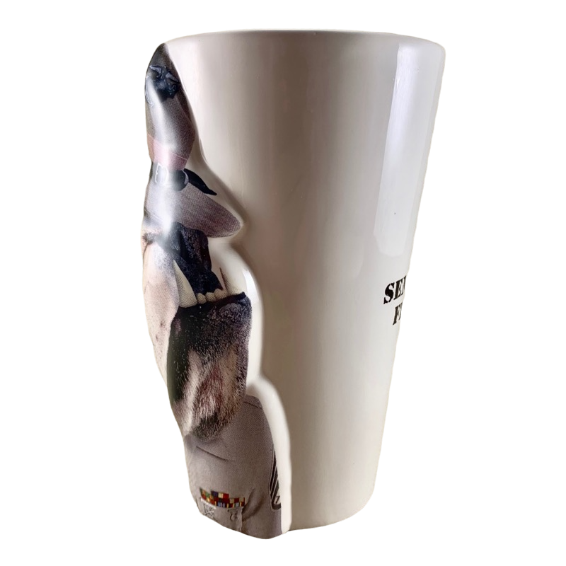 Semper Fido 3D Embossed Dog Military Uniform Mug