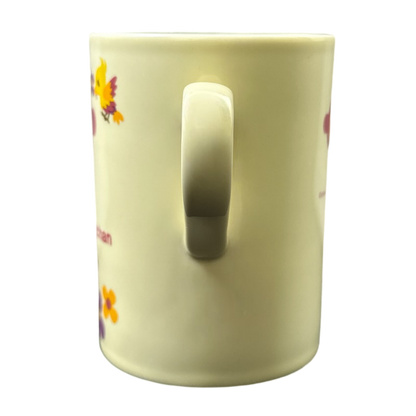 Chi Chai Monchan Pink Monkey Bird Flowers Mug Sanrio