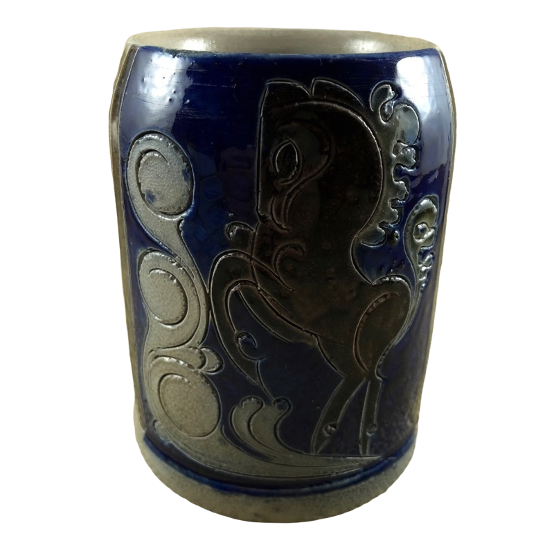 Salt Glaze Horse Pottery Mug