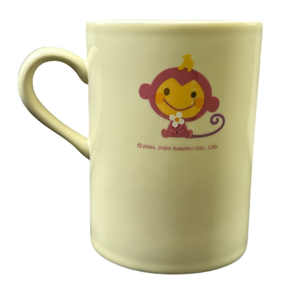 Chi Chai Monchan Pink Monkey Bird Flowers Mug Sanrio