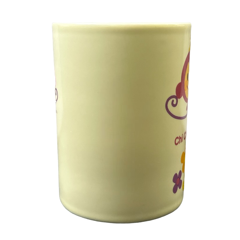 Chi Chai Monchan Pink Monkey Bird Flowers Mug Sanrio