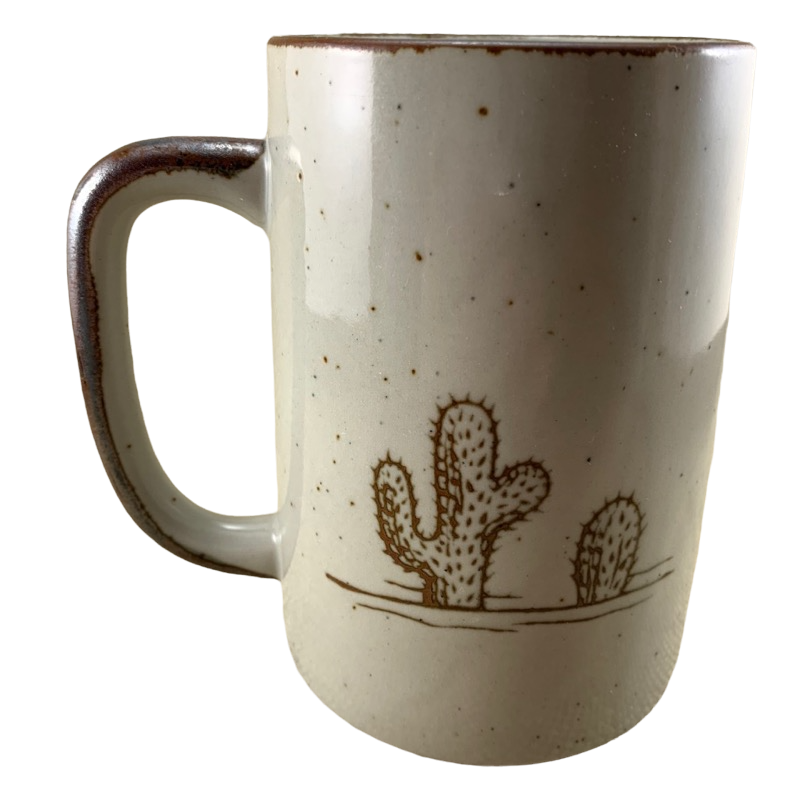 Roadrunner Cactus Tall Speckled Mug Otagiri