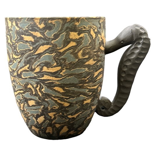 TrYeh Yixing Ware Handmade Seahorse Handle Mug