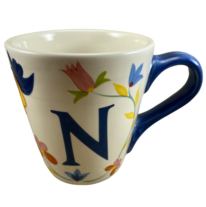 Floral Letter "N" Monogram Initial Mug World Market