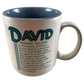 DAVID Poetry Name Blue Interior Mug Papel