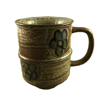 Vintage Japan Floral Pottery Mug