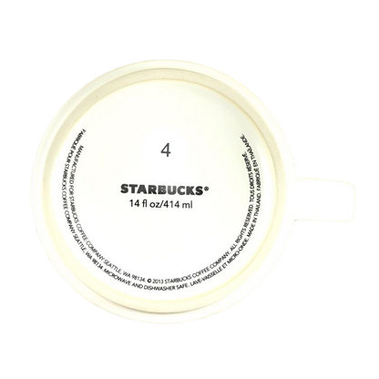 Etched Logo Stackable Cream 14oz Mug 2013 Starbucks
