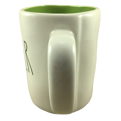 Rae Dunn Artisan Collection SUMMER Mug Green Inside Magenta