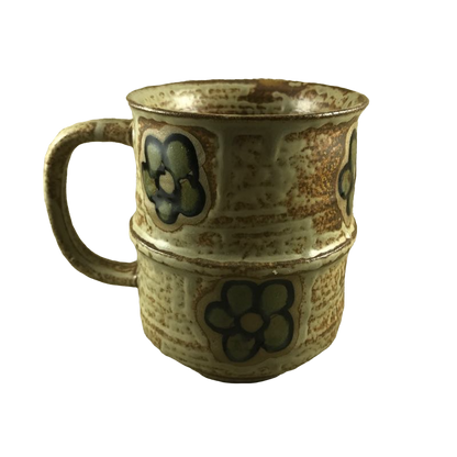 Vintage Japan Floral Pottery Mug