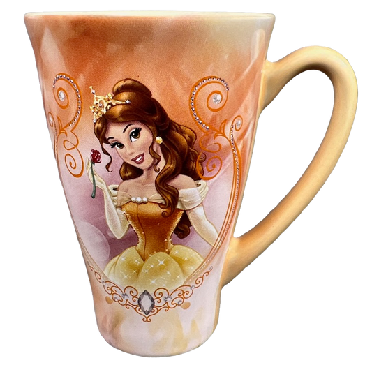 Belle Holding A Rose Mug Disney Store