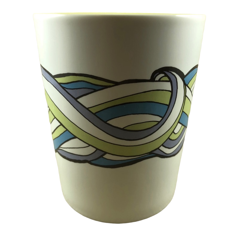 Wave Design White Purple Green Mug Starbucks