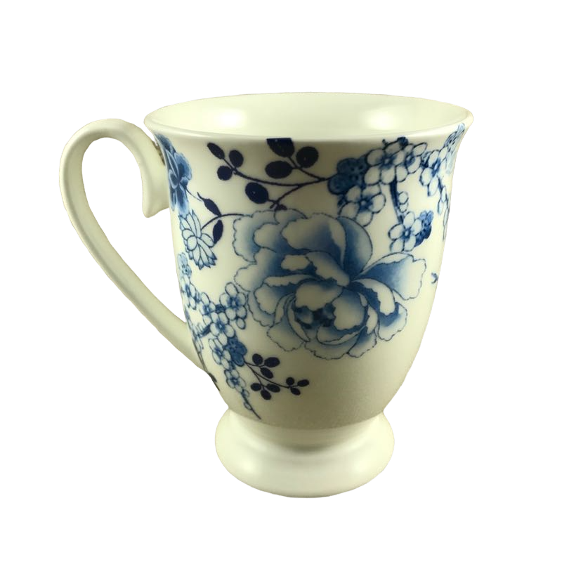 Stechcol Gracie Bone China Floral Pedestal Mug Coastline Imports