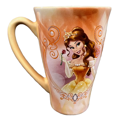 Belle Holding A Rose Mug Disney Store