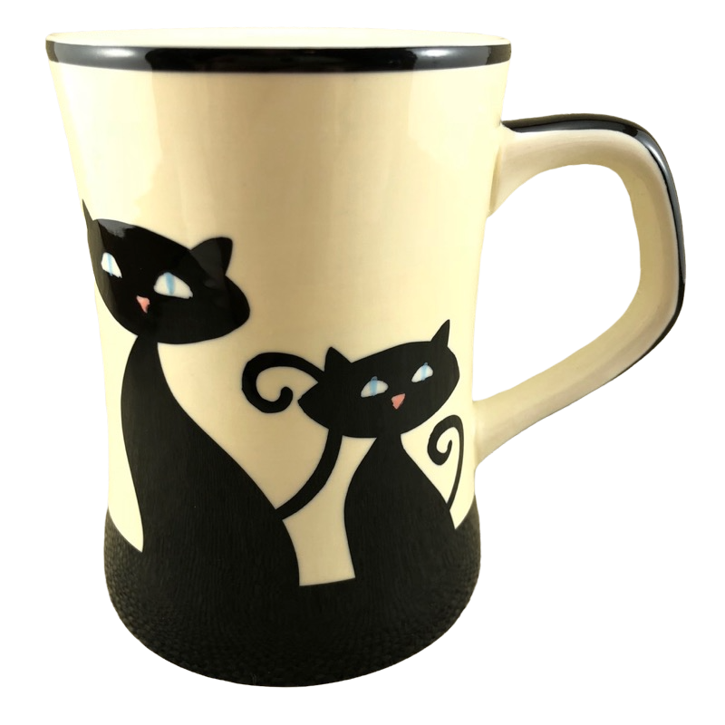 Black Cats & Paw Prints Mug Hues N Brews