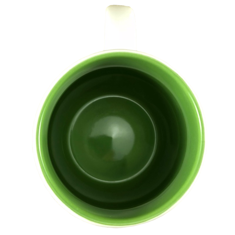Etched Siren Logo White Mug Green Interior Starbucks